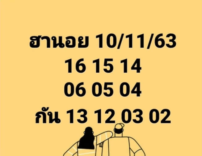 หวยฮานอย 10/11/63 ชุดที่ 7