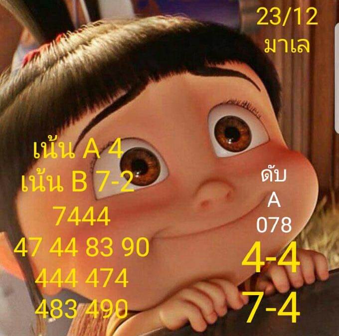 หวยมาเลย์ 23/12/63 ชุดที่ 6