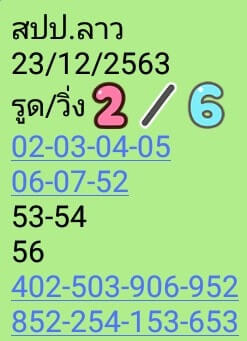 หวยลาว 23/12/63 ชุดที่ 10