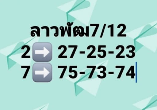 หวยลาว 7/12/63 ชุดที่ 10