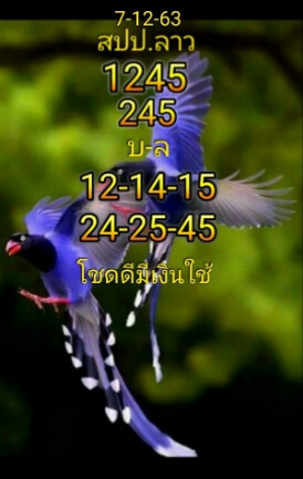 หวยลาว 7/12/63 ชุดที่ 2