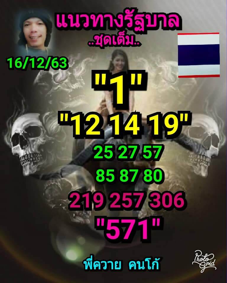 หวยลูกพ่อวิษณุกรรม 16/12/63