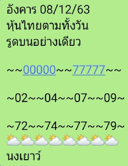 หวยหุ้น 8/12/63 ชุดที่ 10