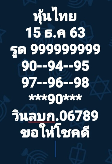 หวยหุ้น 15/12/63 ชุดที่ 1