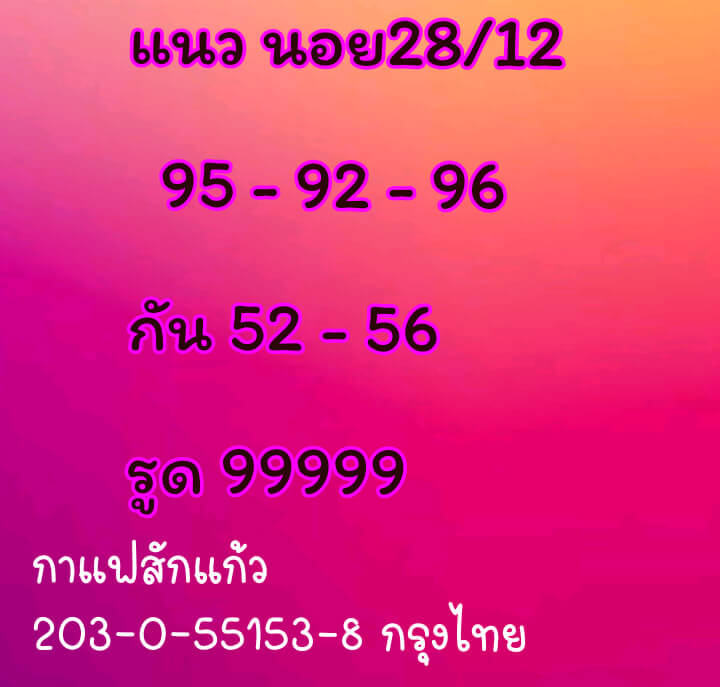 หวยฮานอย 28/12/63 ชุดที่ 8