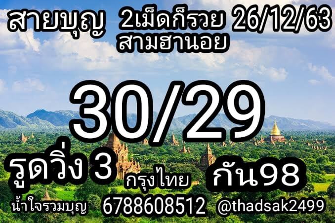 หวยฮานอย 26/12/63 ชุดที่ 6