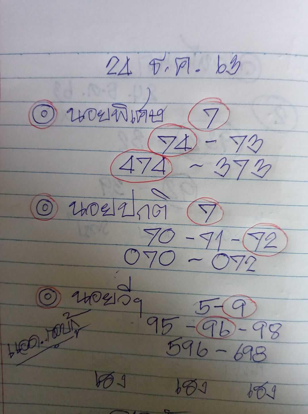 หวยฮานอย 24/12/63 ชุดที่ 2