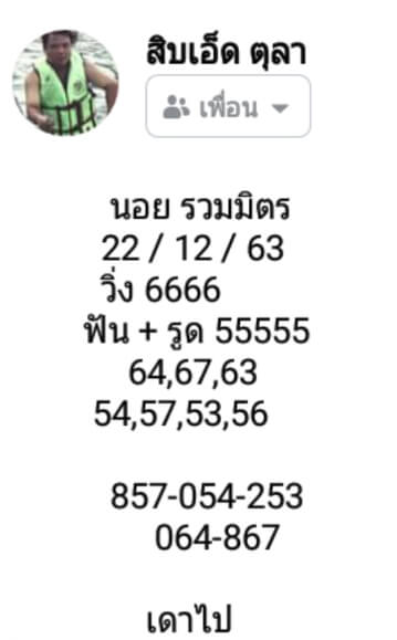 หวยฮานอย 22/12/63 ชุดที่ 2