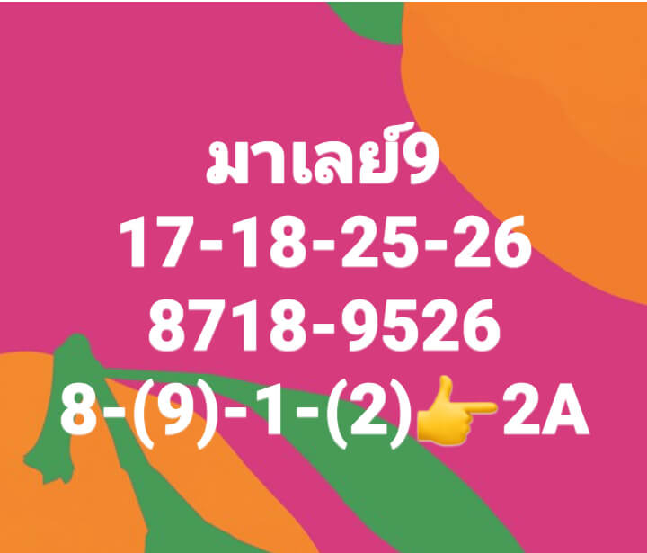 หวยมาเลย์ 9/1/64 ชุดที่ 8