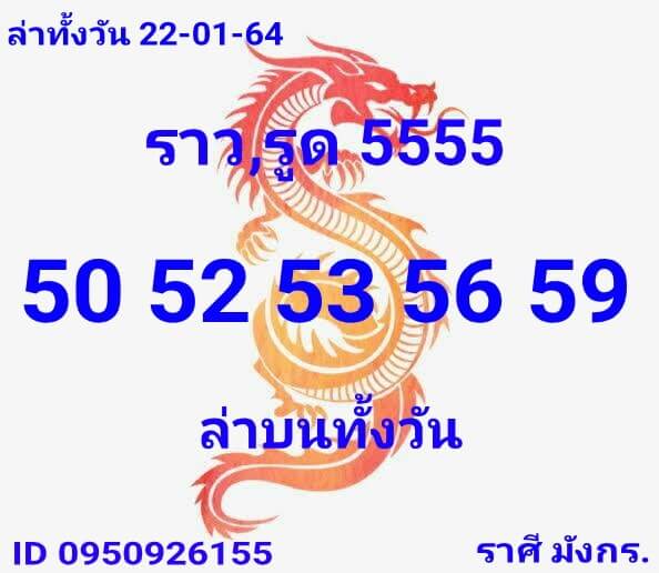 หวยหุ้น 22/1/64 ชุดที่ 5