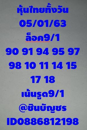 หวยหุ้น 5/1/64 ชุดที่ 4