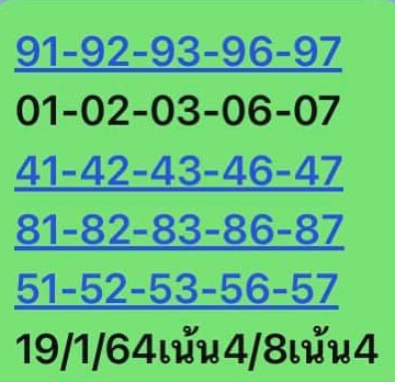 หวยหุ้น 19/1/64 ชุดที่ 4