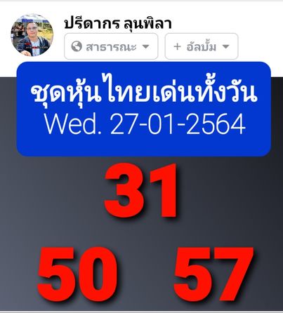 หวยหุ้น 27/1/64 ชุดที่ 7