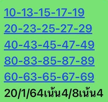 หวยหุ้น 20/1/64 ชุดที่ 7