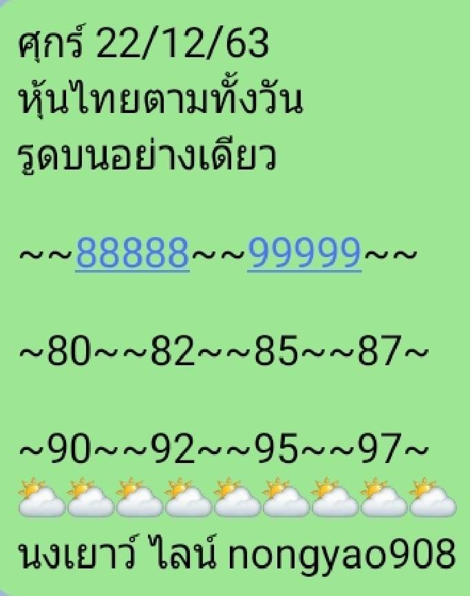 หวยหุ้น 22/1/64 ชุดที่ 9