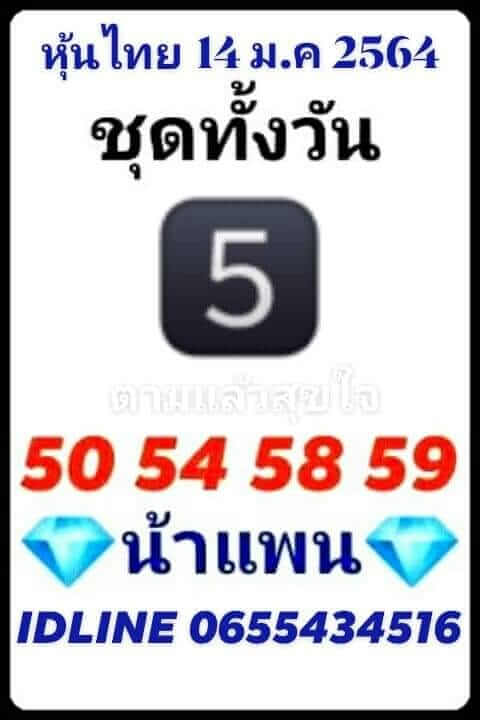 หวยหุ้น 14/1/64 ชุดที่ 10