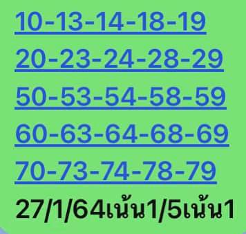 หวยหุ้น 27/1/64 ชุดที่ 9