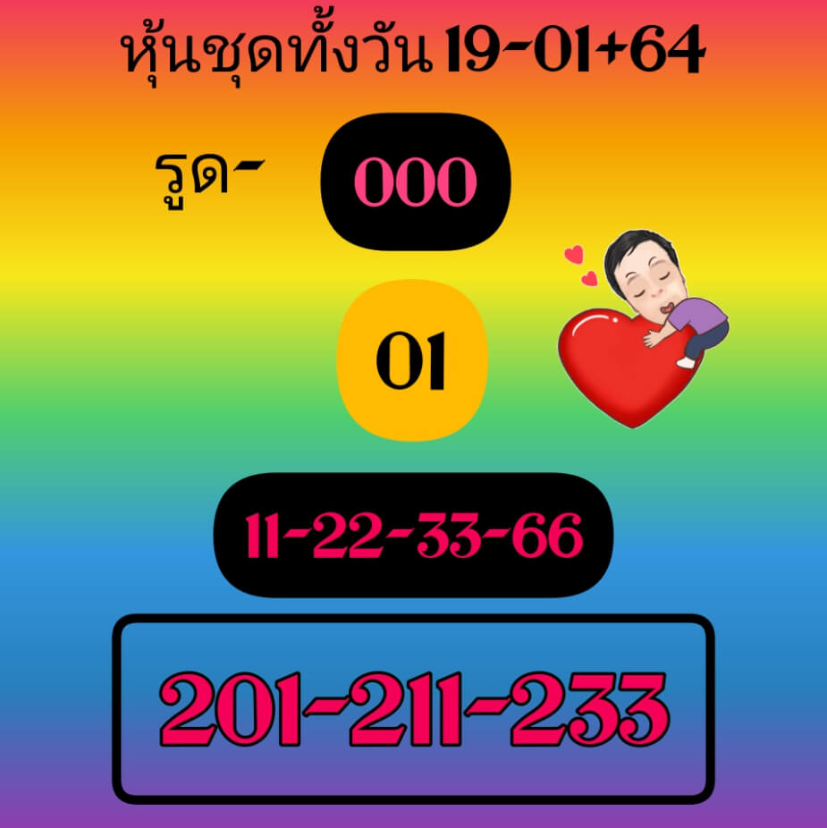 หวยหุ้น 19/1/64 ชุดที่ 1
