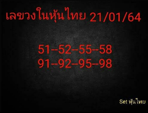 หวยหุ้น 21/1/64 ชุดที่ 1