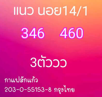 หวยฮานอย 14/1/64 ชุดที่ 2