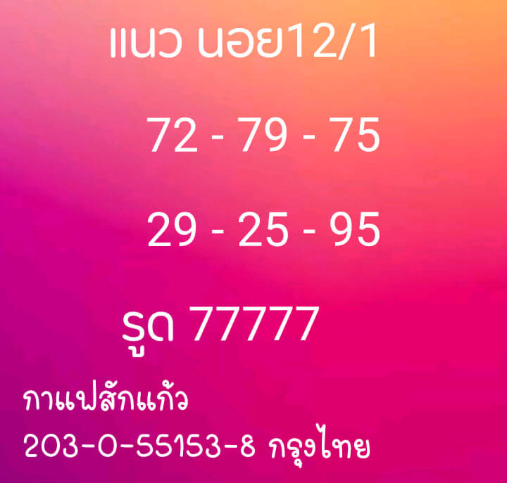 หวยฮานอย 12/1/64 ชุดที่ 5