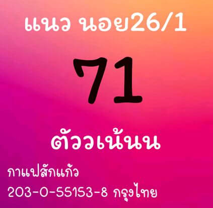 หวยฮานอย 26/1/64 ชุดที่ 7