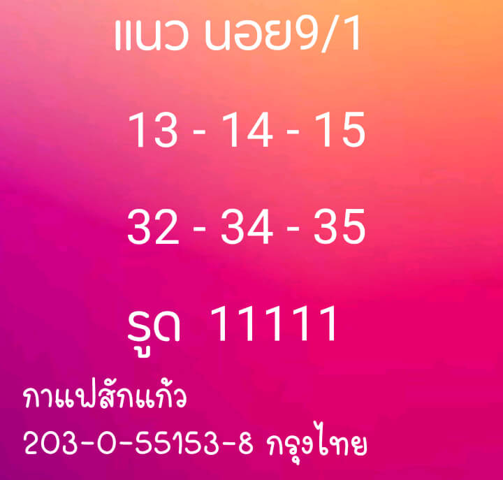 หวยฮานอย 9/1/64 ชุดที่ 6