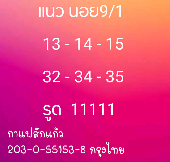 หวยฮานอย 9/1/64 ชุดที่ 6