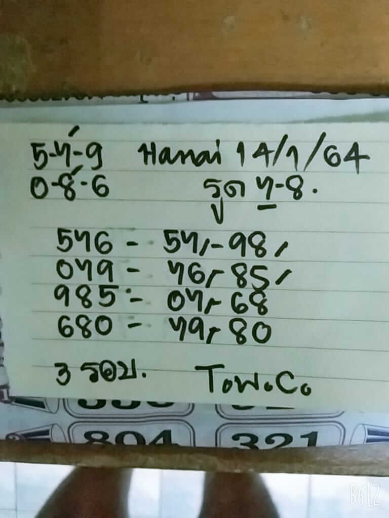 หวยฮานอย 14/1/64 ชุดที่ 3