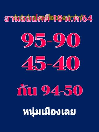 หวยฮานอย 18/1/64 ชุดที่ 9