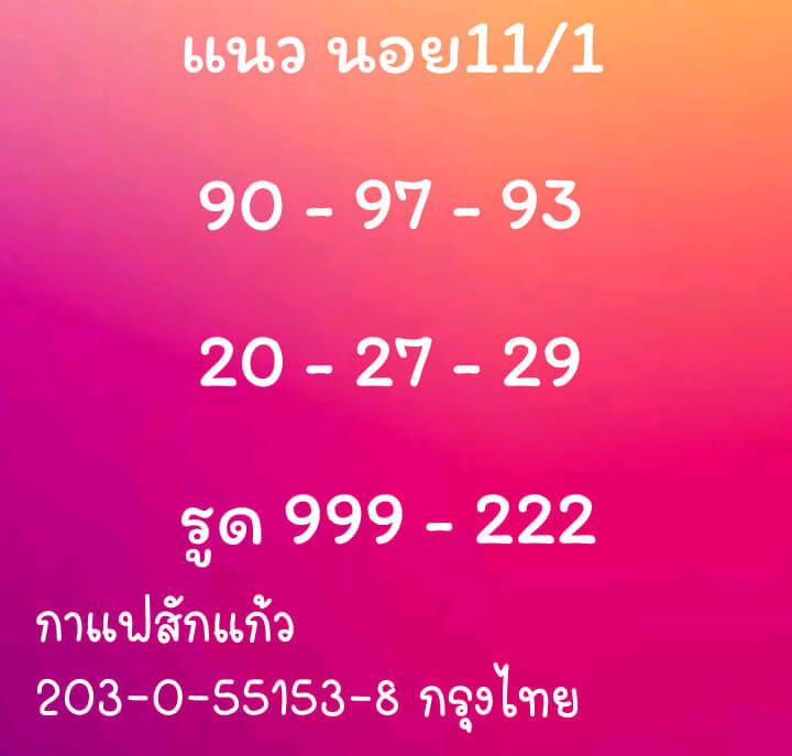 หวยฮานอย 11/1/64 ชุดที่ 3