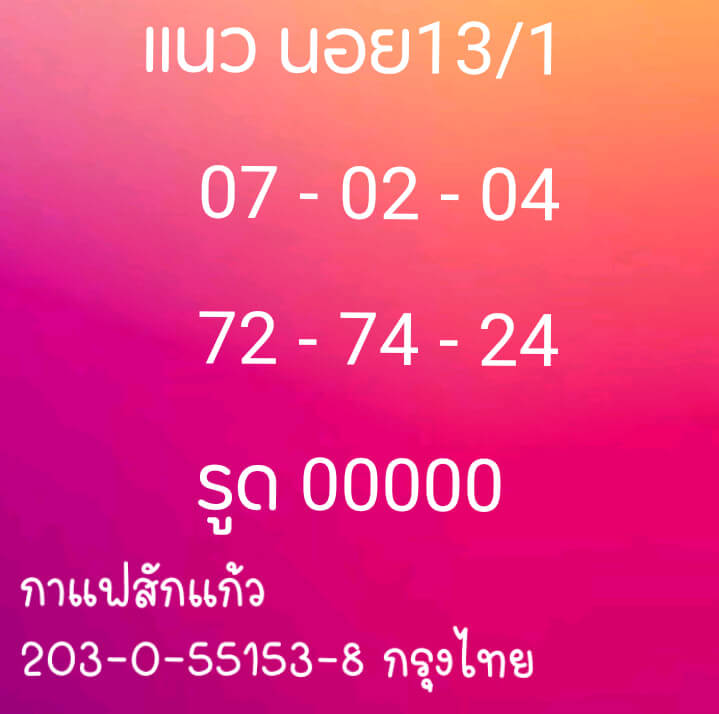 หวยฮานอย 13/1/64 ชุดที่ 2