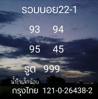 หวยฮานอย 22/1/64 ชุดที่ 4