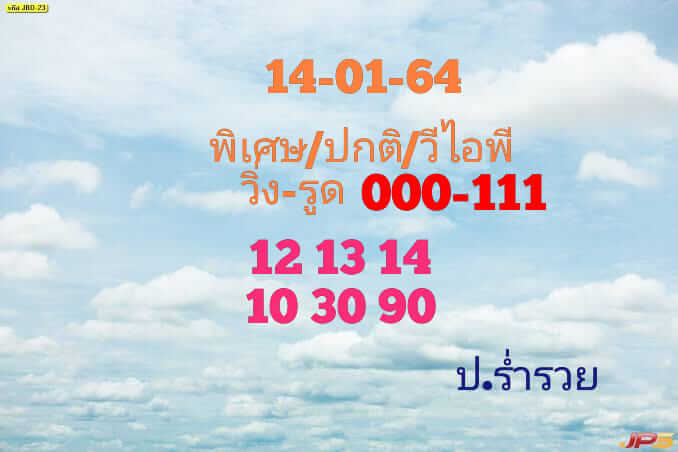 หวยฮานอย 14/1/64 ชุดที่ 7