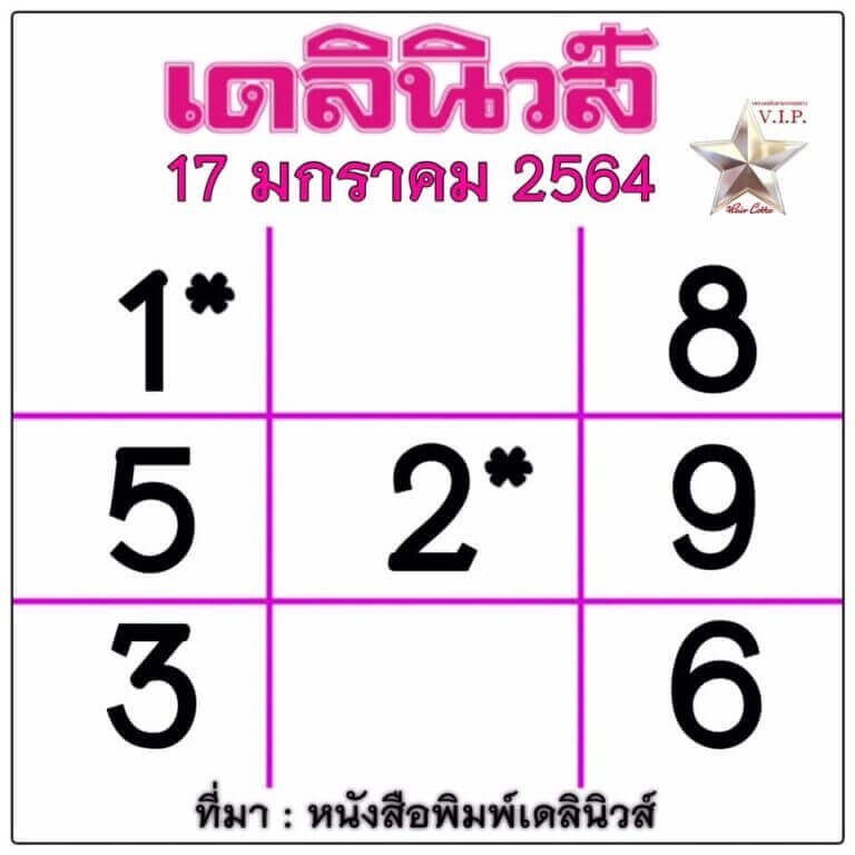 หวยเดลินิวส์ 17/1/64