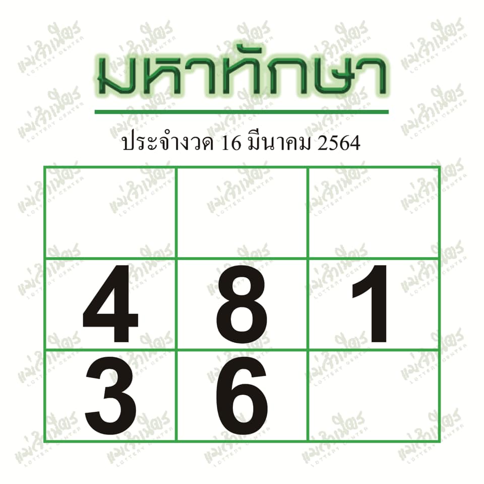 มหาทักษา 16/3/64