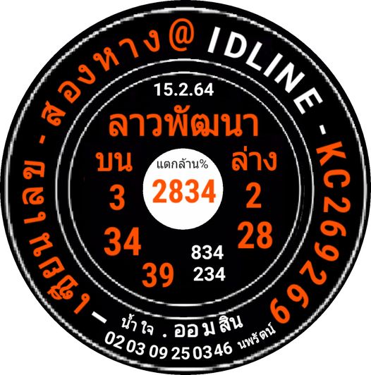 หวยลาว 15/2/64 ชุดที่ 7