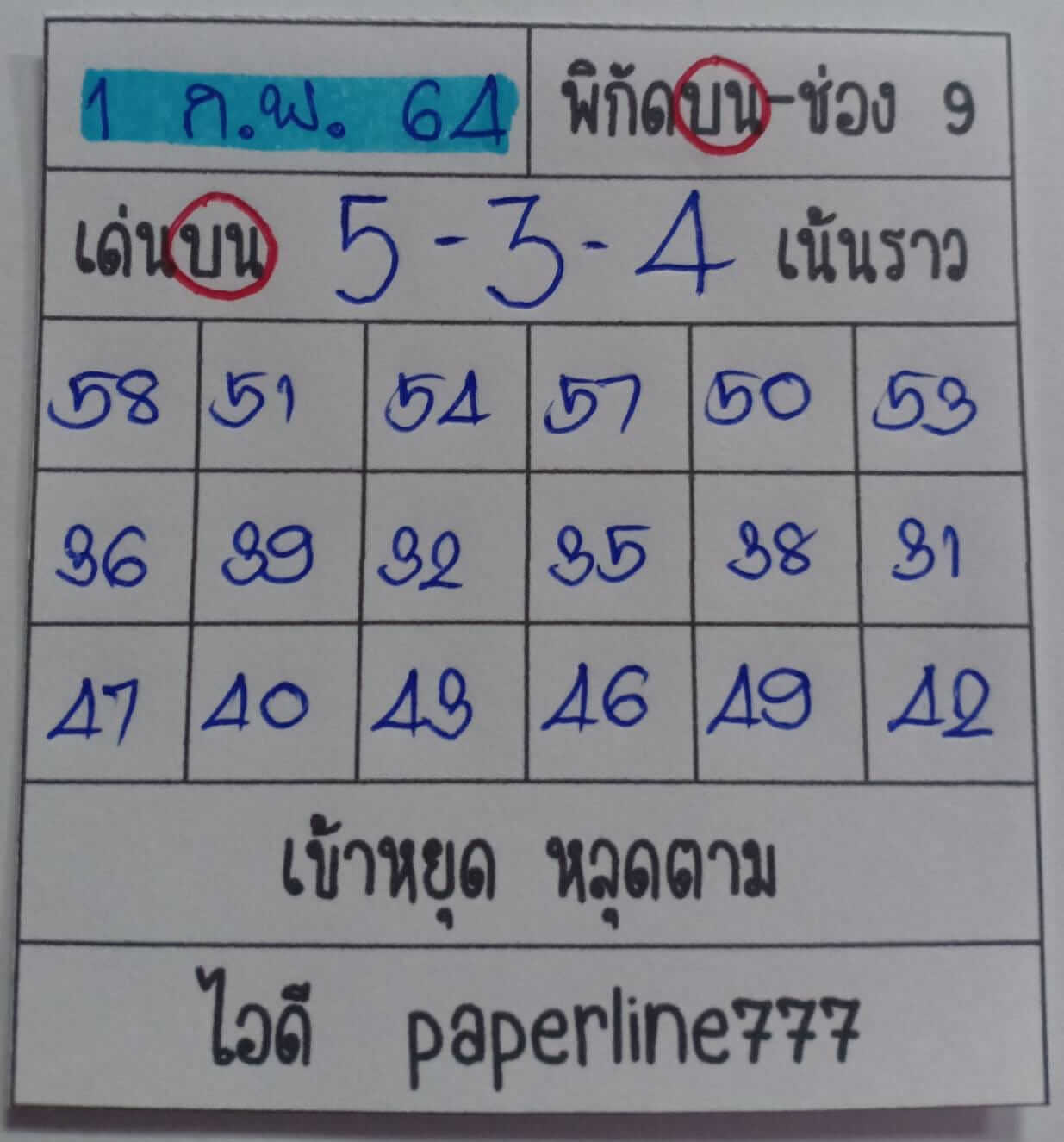 หวยหุ้น 1/2/64 ชุดที่ 6