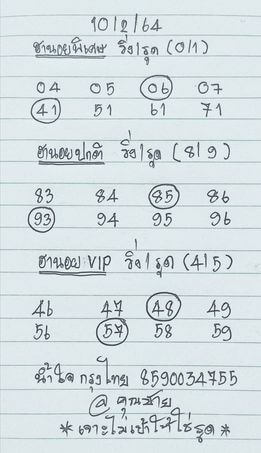 หวยฮานอย 10/2/64 ชุดที่ 13