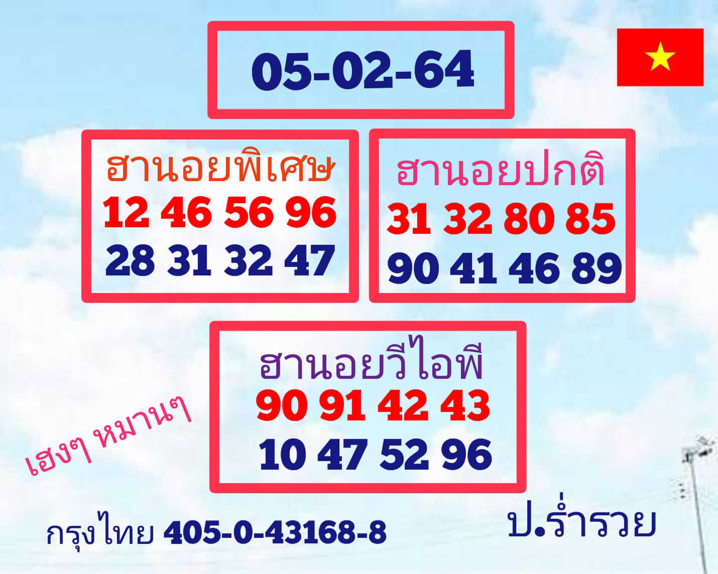 หวยฮานอย 5/2/64 ชุดที่ 10