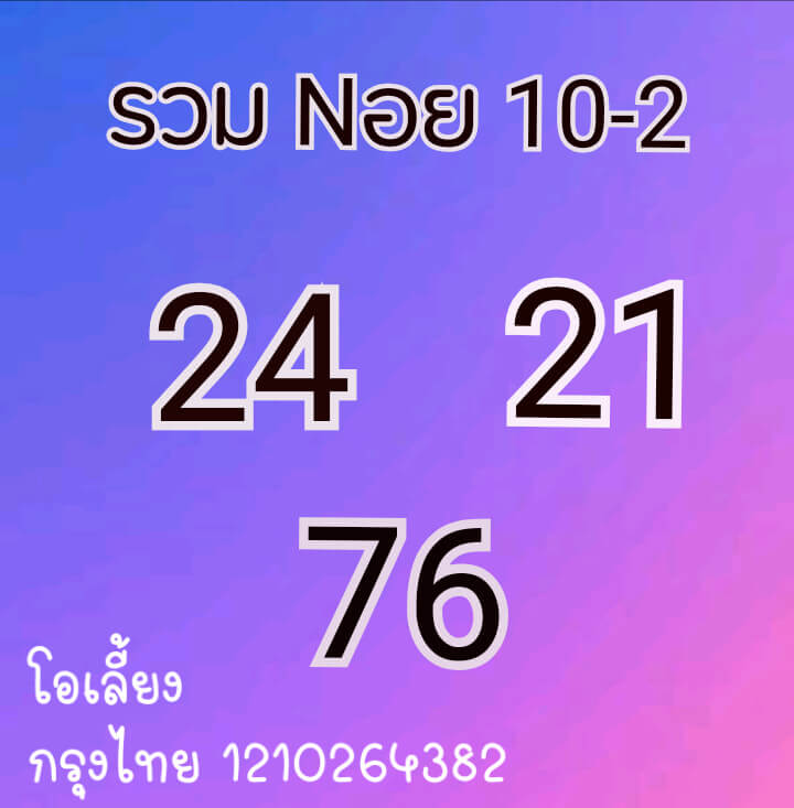 หวยฮานอย 10/2/64 ชุดที่ 3