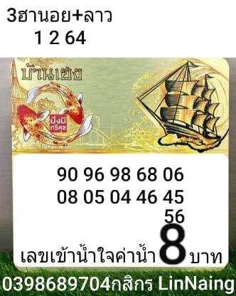 หวยฮานอย 1/2/64 ชุดที่ 9