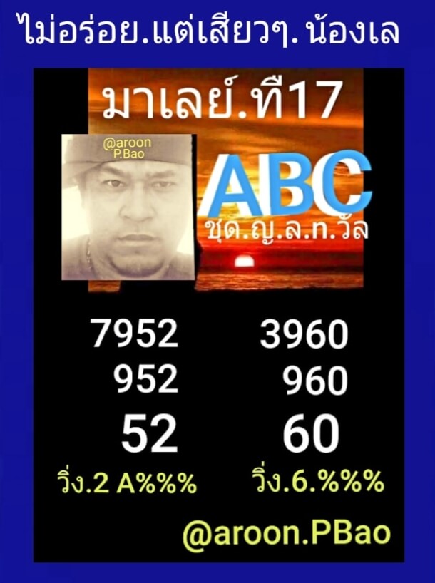 หวยมาเลย์ 17/3/64 ชุดที่ 8