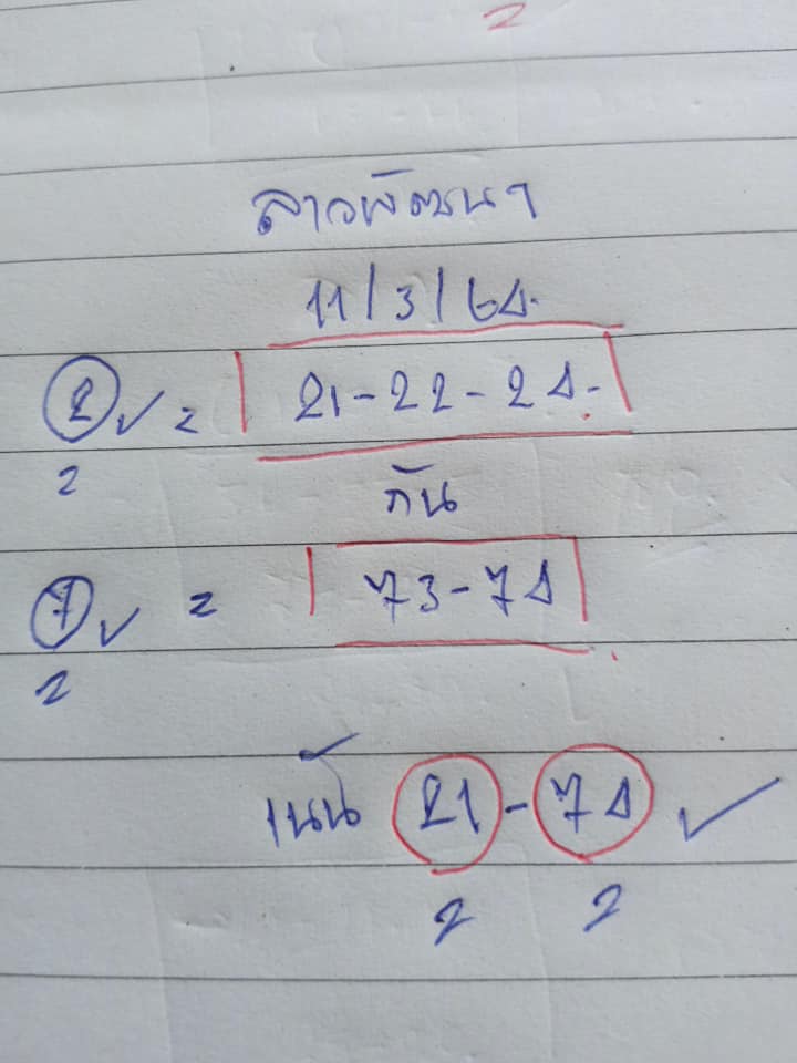 หวยลาว 11/3/64 ชุดที่ 7