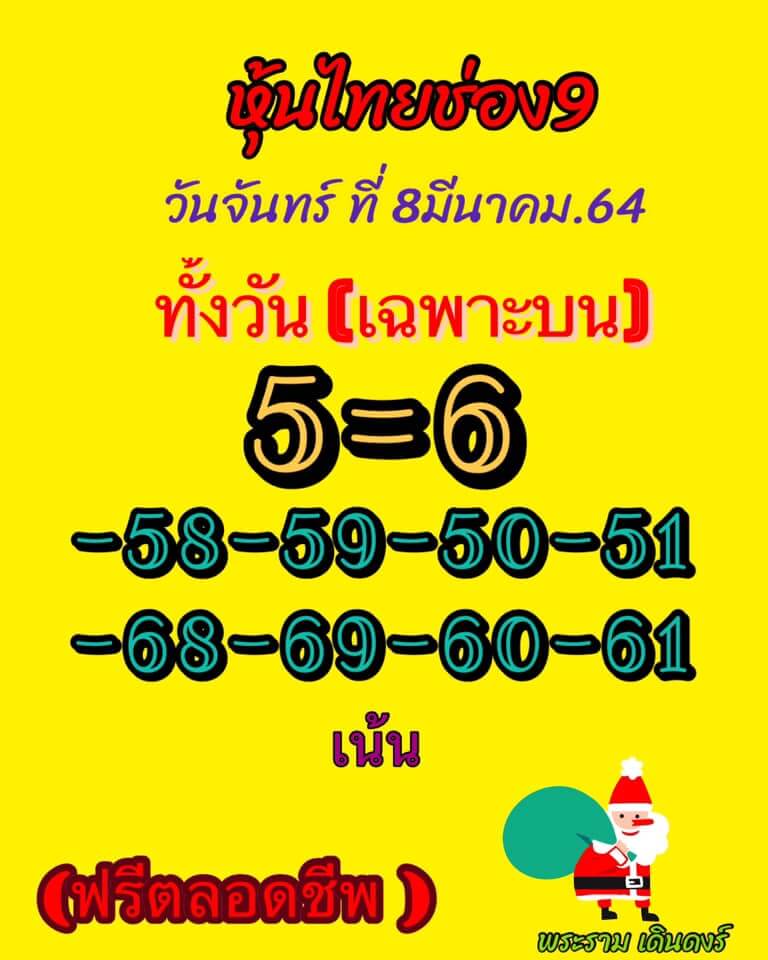 หวยหุ้น 8/3/64 ชุดที่ 7