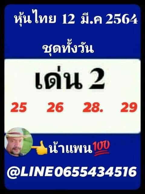 หวยหุ้น 12/3/64 ชุดที่ 10