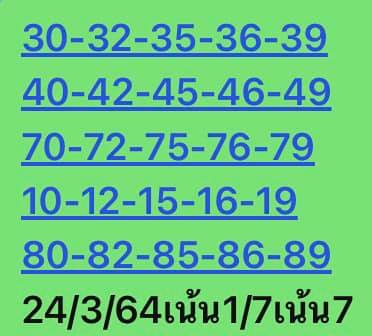 หวยหุ้น 24/3/64 ชุดที่ 3