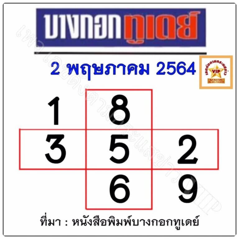 หวยบางกอกทูเดย์ 2/5/64