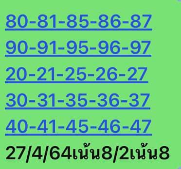 หวยหุ้น 27/4/64 ชุดที่ 6