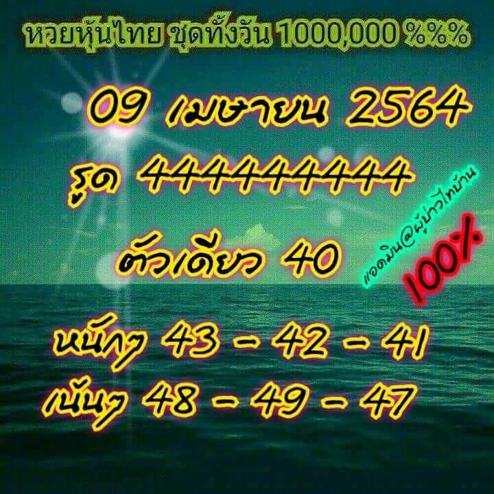 หวยหุ้น 9/4/64 ชุดที่ 3